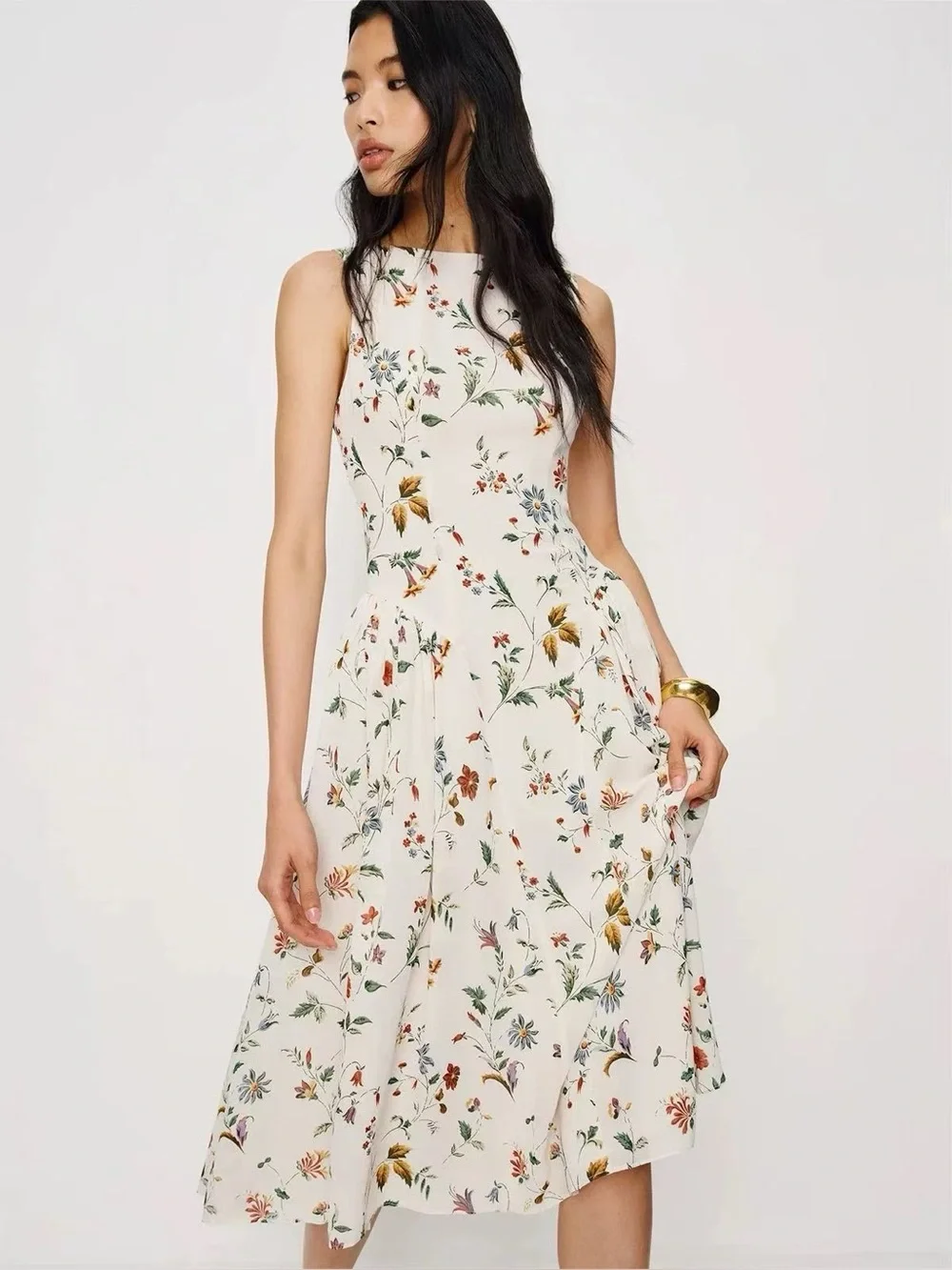 NWT Reformation Anelis Floral Midi Dress - Picture 2 of 13
